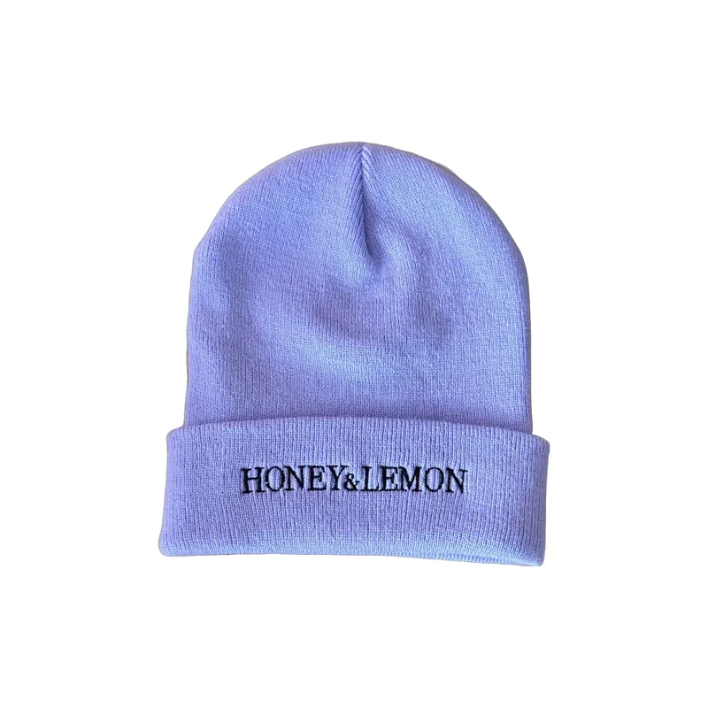 Honey+Lemon Knit Beanie Lavender