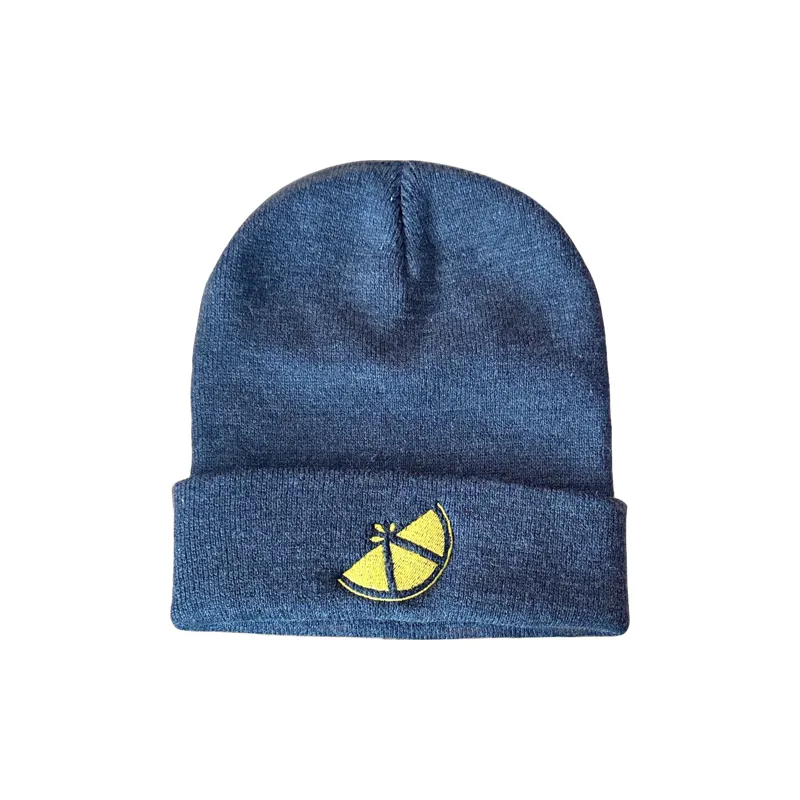Honey+Lemon Knit Beanie Logo Grey