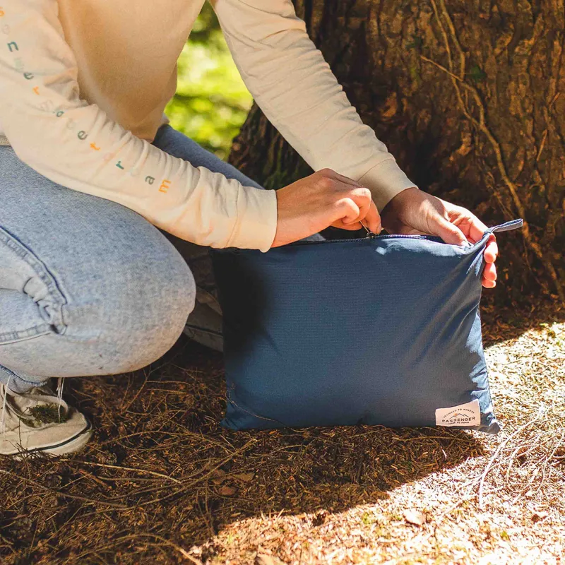 Passenger Ocean Recycled Insulated 1/2 Zip Jacket - Esign Blue-3
