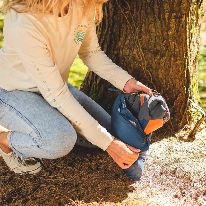 Passenger Ocean Recycled Insulated 1/2 Zip Jacket - Esign Blue-4