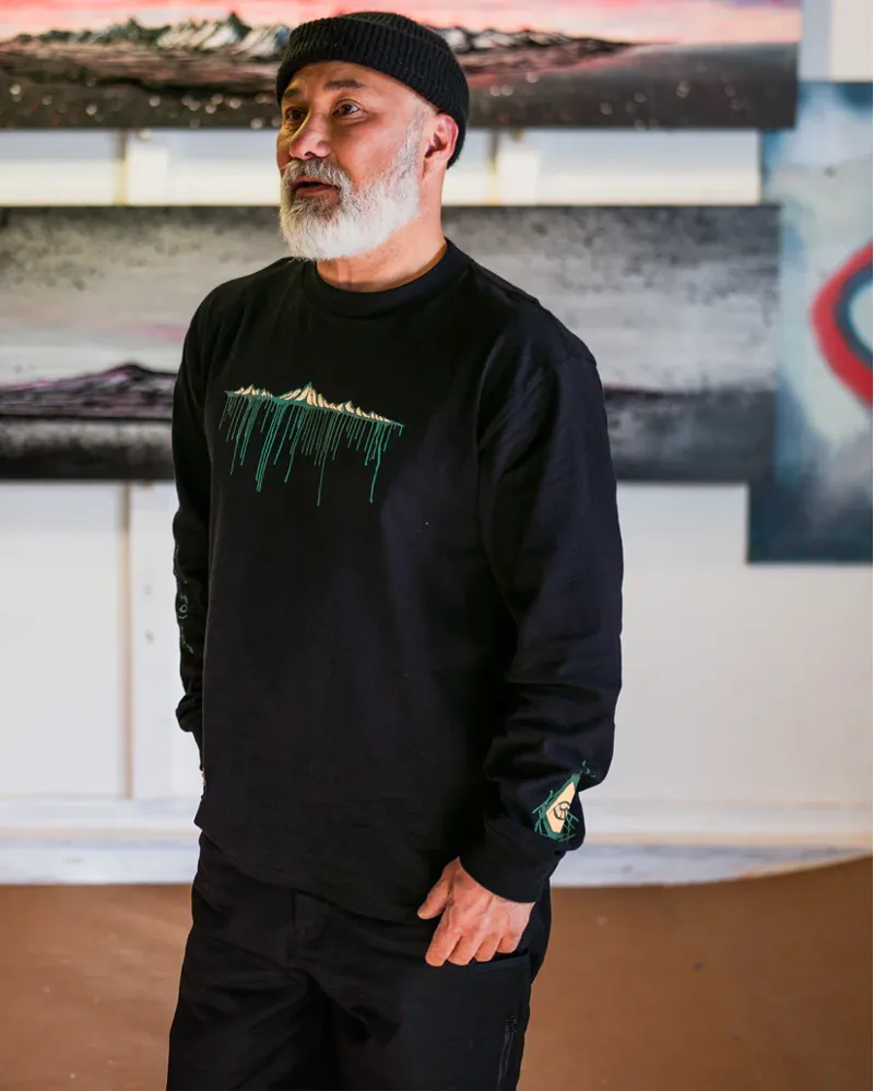 Volcom Japan by Bryan Iguchi Long Sleeve Tee - Black-8