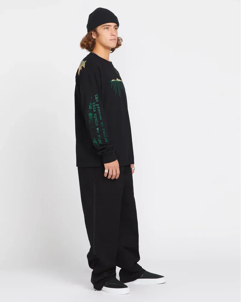 Volcom Japan by Bryan Iguchi Long Sleeve Tee - Black-3