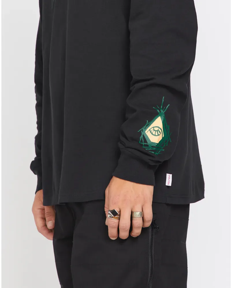 Volcom Japan by Bryan Iguchi Long Sleeve Tee - Black-5