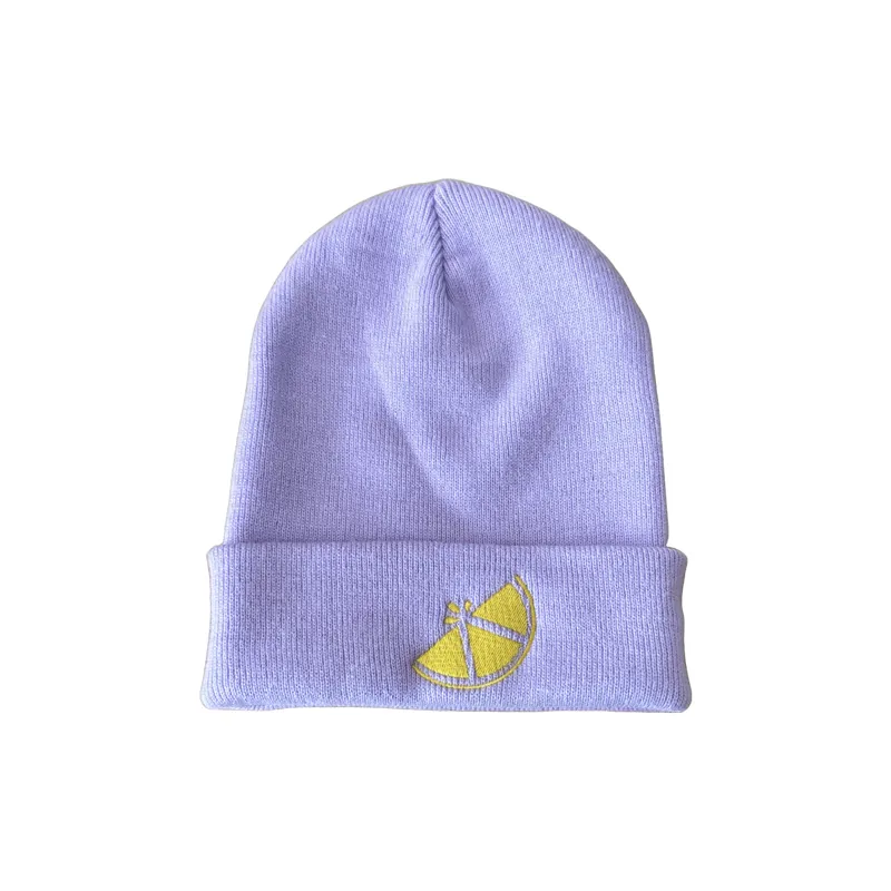 Honey+Lemon Knit Beanie Logo Lavender