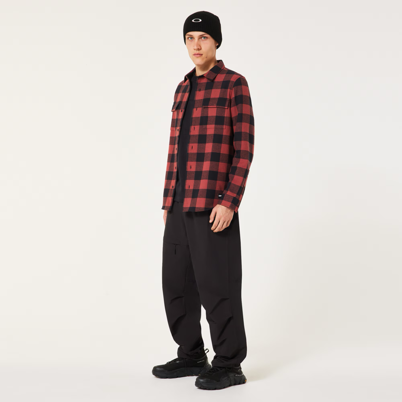 Oakley Bear Cozy Flannel - Rosewood/Black-3