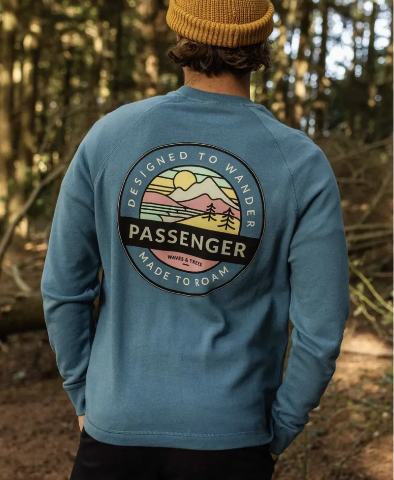 Passenger Odyssey Recycled Cotton Sweatshirt - Blue Steel