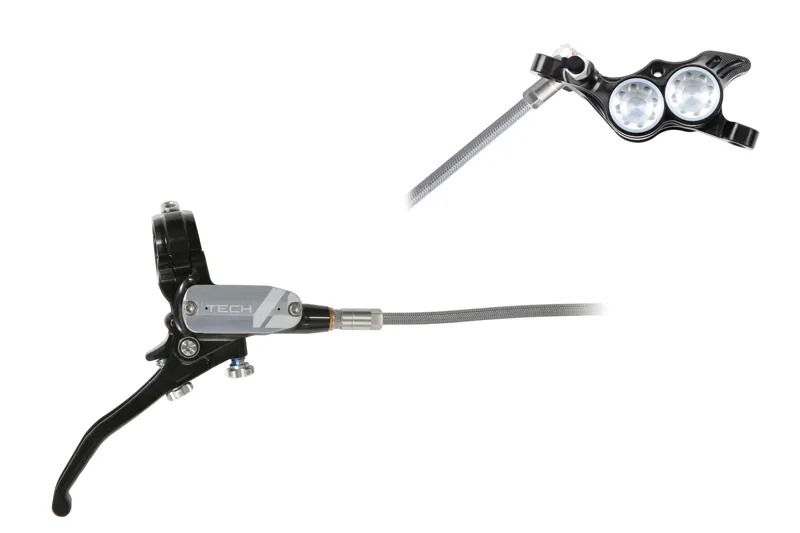 Tech 4 E4 - No Rotor - Black/Silver - BRAIDED-1