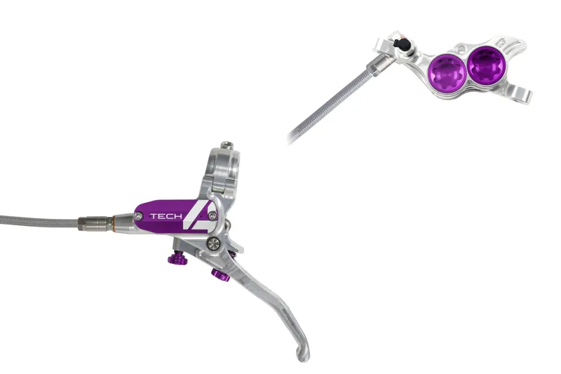 Tech 4 E4 - No Rotor-Silver/Purple- BRAIDED