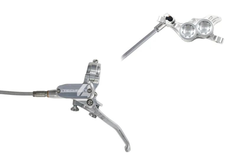 Tech 4 E4 - No Rotor-Silver/Silver- BRAIDED