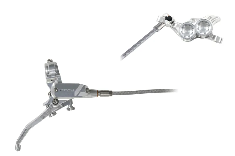 Tech 4 E4 - No Rotor-Silver/Silver- BRAIDED-1