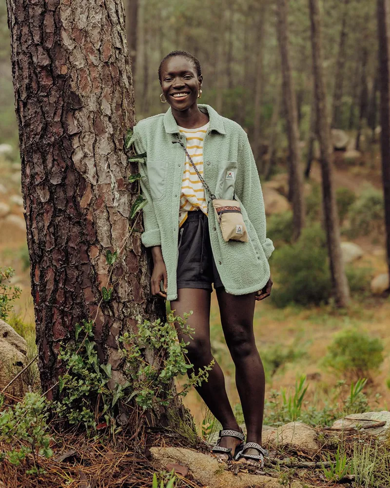 Passenger Rappel Recycled Sherpa Oversized Shirt - Pistachio-2