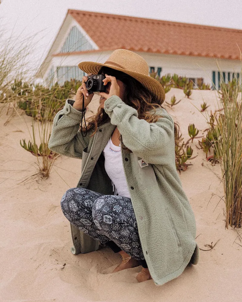 Passenger Rappel Recycled Sherpa Oversized Shirt - Pistachio-7