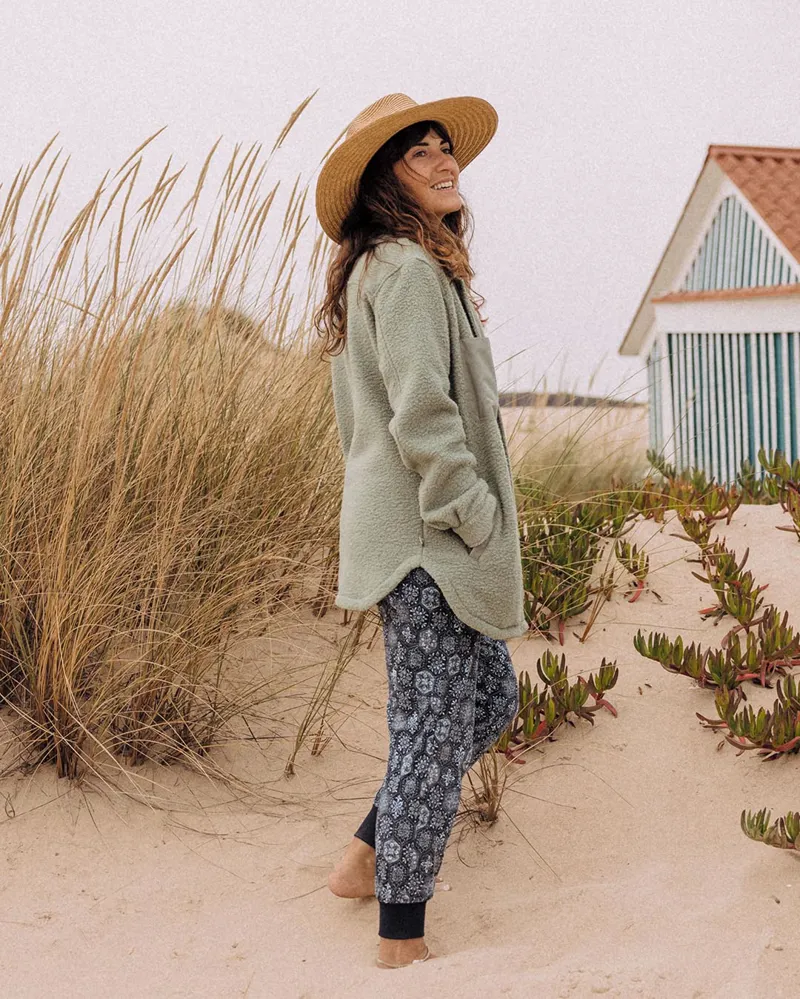 Passenger Rappel Recycled Sherpa Oversized Shirt - Pistachio-8