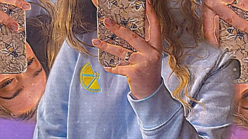 Honey+Lemon Crew Neck Jumper Sky Blue