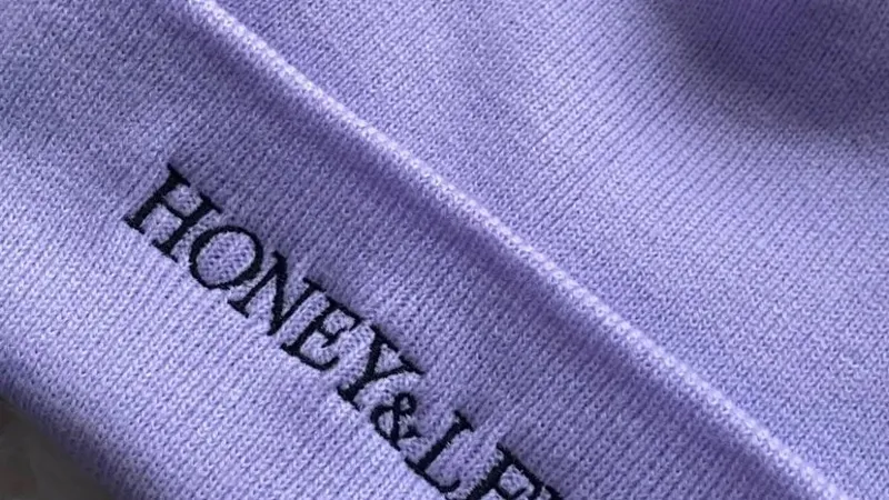 Honey+Lemon Knit Beanie Lavender-1
